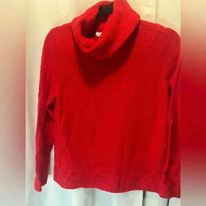 J Crew Merino Wool Blend Red Sweater Size medium
